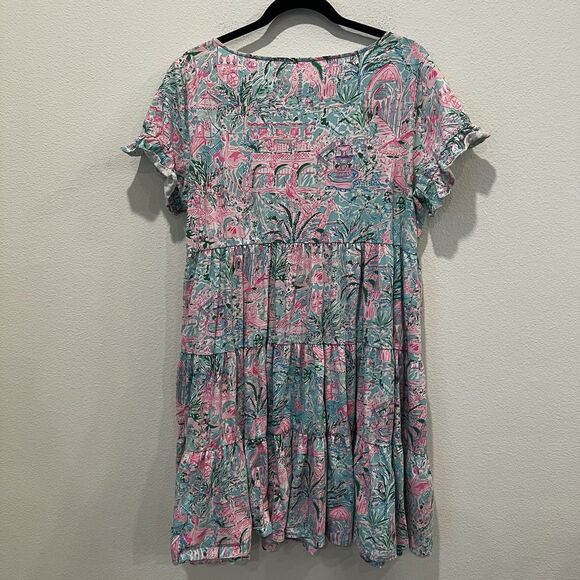 Lilly Pulitzer XXL Jodee Swing Flounce Dress Spotted On Worth rare hard To Find - Picture 7 of 9